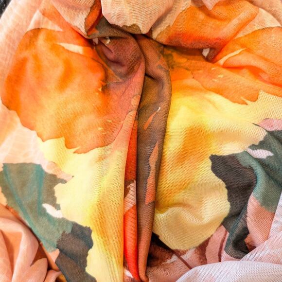 AFRM Holden One-Shoulder Dress Women's Asymmetric Neck Snake Bloom Size M - Picture 11 of 11